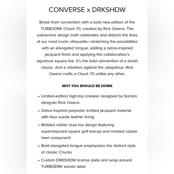 Converse TurboDrk High-Tops *NWT in Box* - Picture 10 of 14